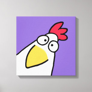 Toile POULET violet SÉRIEUX par Sandra Boynton