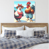 Toile Poulets de plage portant des maillots de bain (Insitu(Chambre))