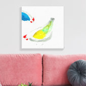 Toile Poulets mignons aquarelle (Insitu(Salon))