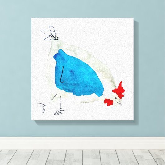 Toile Poulets mignons aquarelle (Insitu (Plancher de Bois))