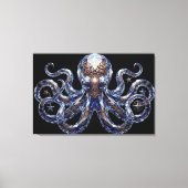 Toile Poulpe Steampunk Cristallin (Recto)
