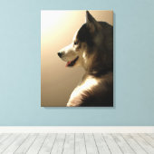 Toile Poupée Husky Imprimer Poupée Poupée Imprimer (Insitu (Plancher de Bois))