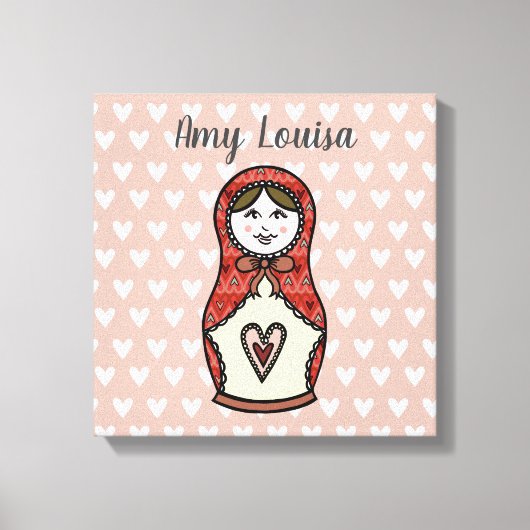 Toile Poupée russe personnalisée Matryoshka Canvas (Recto)