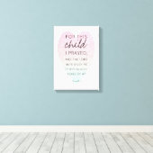 Toile Pour Cet Enfant Je Priais - La Bible Verse Citatio (Insitu (Plancher de Bois))