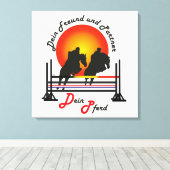 Toile pour chevaux et chevaux (Insitu (Plancher de Bois))