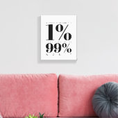 Toile Pour devenir le 1% | Devis motivationnel (Insitu(Salon))