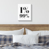 Toile Pour devenir le 1% | Devis motivationnel (Insitu(Chambre))