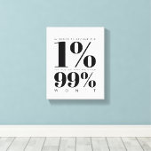 Toile Pour devenir le 1% | Devis motivationnel (Insitu (Plancher de Bois))