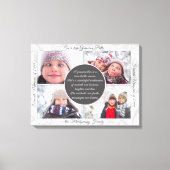 Toile pour Grand-mère 4 Nom de la photo et message Mémoi (Recto)