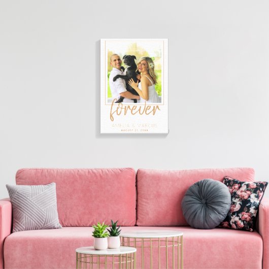 Toile Pour toujours Elegant Script Mariage Keepsaké (Insitu(Salon))