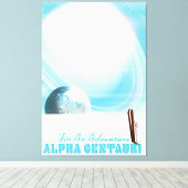 Toile Pour une Aventure Retro Ski poster de ski (Insitu (Plancher de Bois))