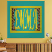 TOILE POUR UNE FILLE APPELÉE EMMA MARINE BLEU PEBBLES (Insitu(Salon))