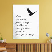 Toile Poussé à l'extrémité Dieu attrape ou enseigne à vo (Insitu(Salon))