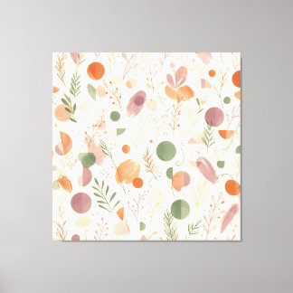 Toile Poussière de Terracotta Brûlée Sage Boho Ligne de