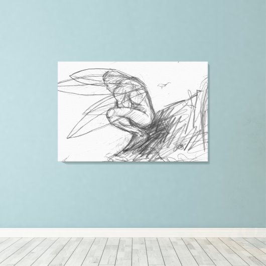 Toile Poussière Pixie dans le vent (Insitu (Plancher de Bois))