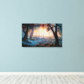 Toile Poussin rayonnant dans la forêt (Insitu (Plancher de Bois))