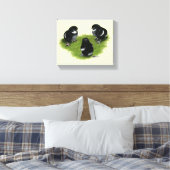 Toile Poussins Marans Noir Cuivré (Insitu(Chambre))