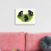 Toile Poussins Marans Noir Cuivré (Insitu(Salon))