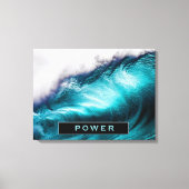 Toile Power Inspirational Word Ocean Wave Photographie (Recto)
