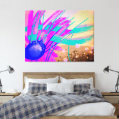 Toile Prairie au coucher du soleil - Abstrait (Insitu(Chambre))