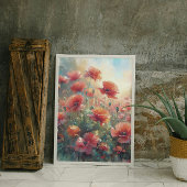 Toile Prairie de Coquelicots Paisible