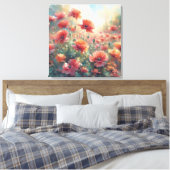 Toile Prairie de Coquelicots Paisible (Insitu(Chambre))