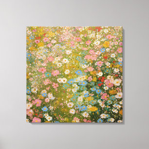 Toile Prairie de fleurs sauvages colorées 2