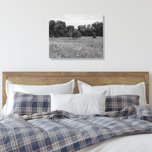 Toile Prairie encore, ciel nuageux (Insitu(Chambre))