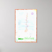 Toile Prairie Rose Impressionist Art (Recto)