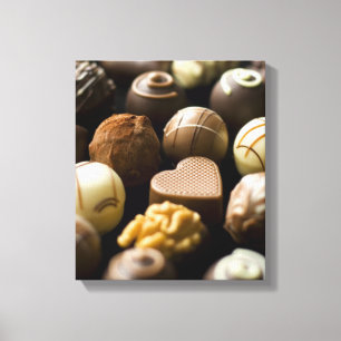Toile Pralines délicieuses de chocolat
