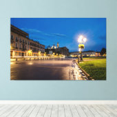 Toile Prato della Valle la nuit à Padova, Italie (Insitu (Plancher de Bois))