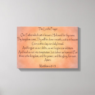 Toile Prayer du seigneur, arrière - plan vintage orange