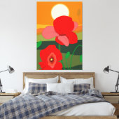 Toile pré au coucher du soleil (Insitu(Chambre))