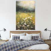 Toile Pré Fleur sauvage bouché : peinture à l'huile Abst (Insitu(Chambre))