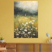 Toile Pré Fleur sauvage bouché : peinture à l'huile Abst (Insitu(Salon))