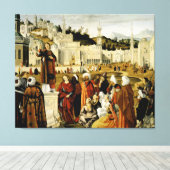 Toile Prêcher Saint-Étienne à Jérusalem (Insitu (Plancher de Bois))