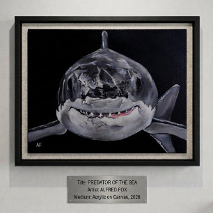 Toile Prédateur de la mer Peinture d'Alfred Fox