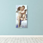 Toile Premier Baiser par Bouguereau, Anges victoriens d' (Insitu (Plancher de Bois))