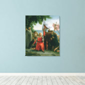 Toile Premier débarquement de Christophe Colomb à (Insitu (Plancher de Bois))