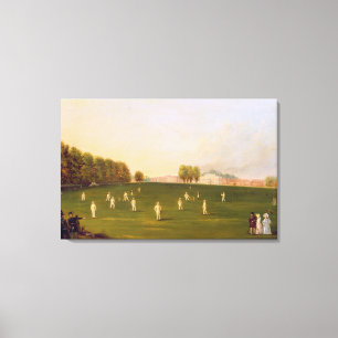 Toile Premier Grand Match de cricket joué par les membre