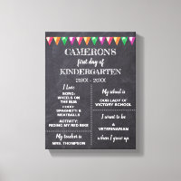 Premier jour de jardin d'enfants Chalkboard à prop