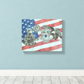 Toile Premier répondeur patriotique (Insitu (Plancher de Bois))