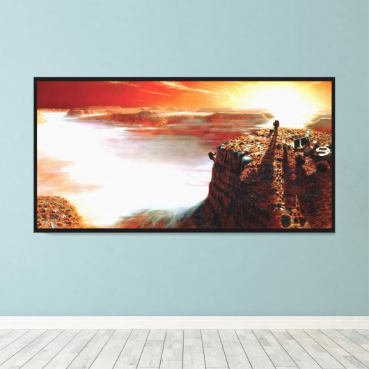 Toile Premier Voyage De La NASA Vers La Planète Mars Art (Insitu (Plancher de Bois))