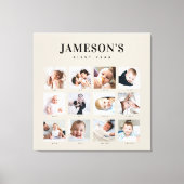 Toile Première année de garde de bébé moderne Calendrier (Recto)