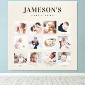 Toile Première année de garde de bébé moderne Calendrier (Insitu (Plancher de Bois))