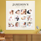 Toile Première année de garde de bébé moderne Calendrier (Insitu(Salon))