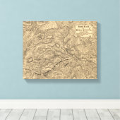 Toile Première bataille de Bull Run - Guerre civile Pano (Insitu (Plancher de Bois))