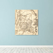 Toile Première bataille de Bull Run - Guerre civile Pano (Insitu (Plancher de Bois))