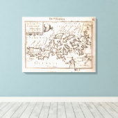 Toile Première carte individuelle des Philippines. Vinta (Insitu (Plancher de Bois))