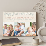 Toile Première Fête des Mères Grand-mère 3 Photo Cream<br><div class="desc">Créez votre propre toile photo de la Fête des mères à l'aide de 3 de vos photos préférées avec votre nouveau bébé. Le modèle est mis en place pour vous de modifier tout ou partie de la formulation qui se lit actuellement "Joyeux jour de la première mère à MON MERVEILLEUX...</div>